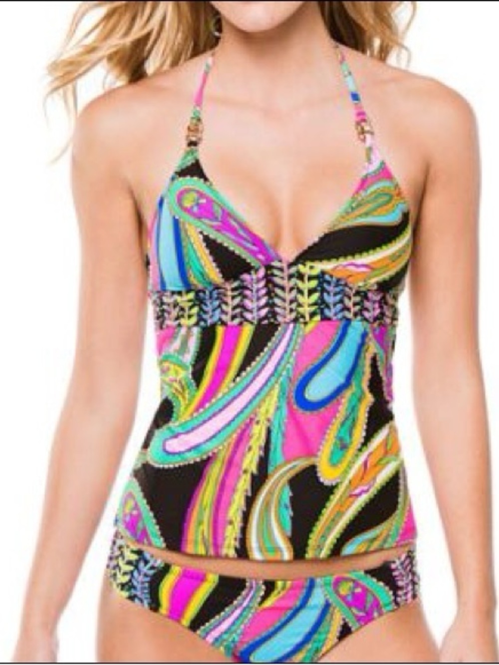 Trina Turk garden paisley tankini